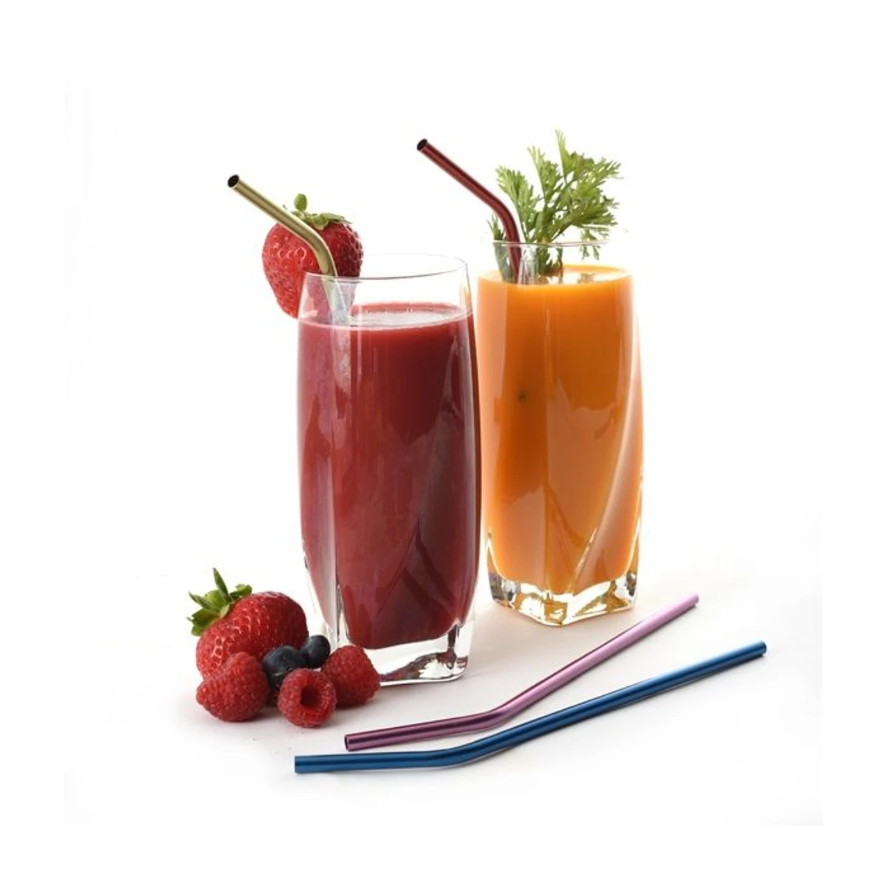 Norpro 4 Stainless Steel Metallic Drinking Straws With 2 Cleaning Brushes 3 Norpro 4 Stainless Steel Metallic Drinking Straws With 2 Cleaning Brushes - Image 3