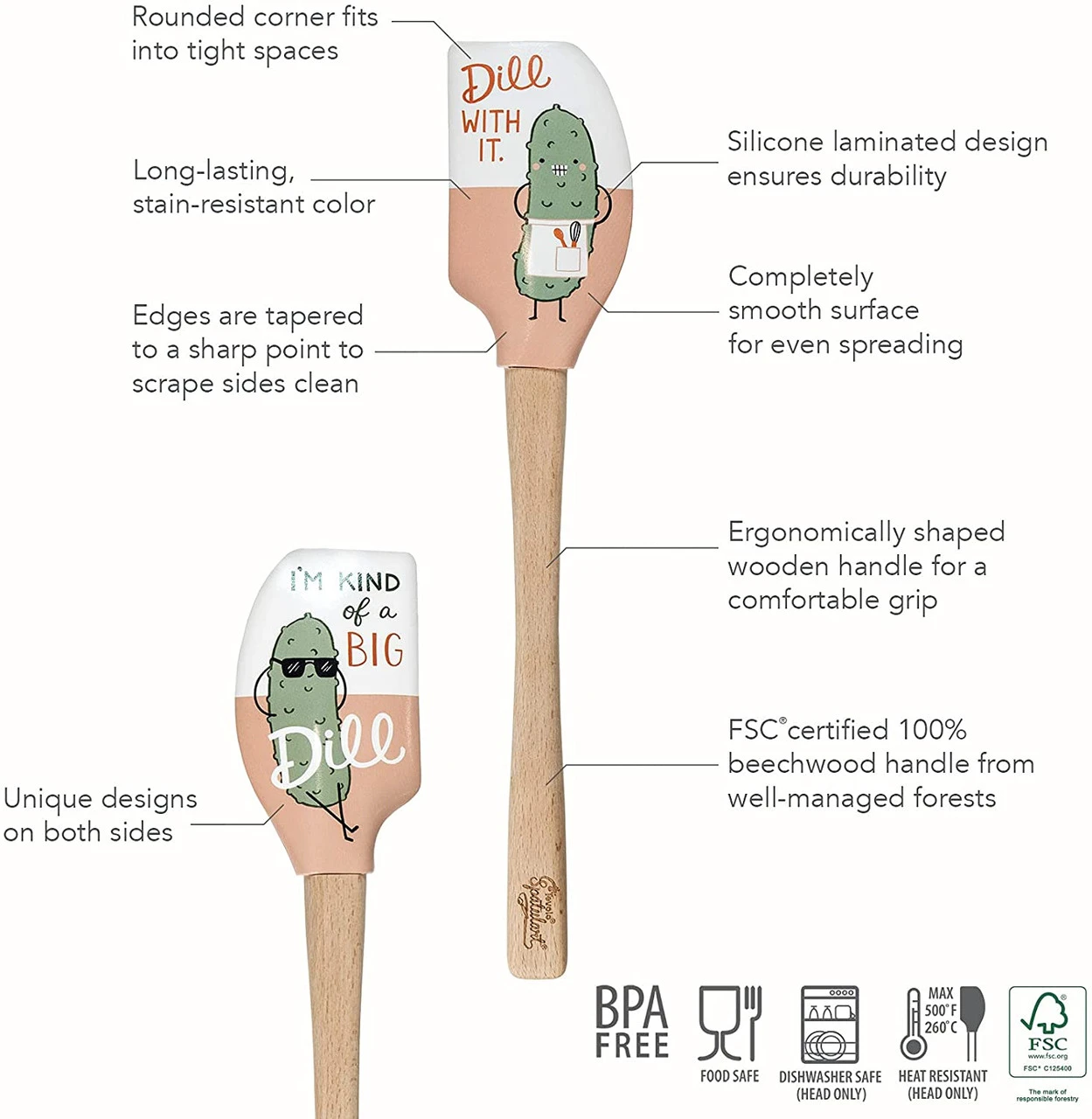 Tovolo, Dill With It/ Big Dill Spatula 2 Tovolo, Dill With It/ Big Dill Spatula - Image 2