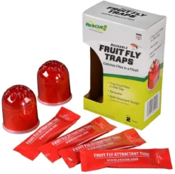 Rescue Reusable Fruit Fly Trap With Liquid Attractant, 2pk -Home & Garden Zone blob 35939.1616782476