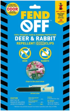 Fend Off Deer/Rabbit Organic Odor Clips
