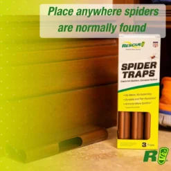 Rescue Spider Traps Ready To Use, Double-Sided, 3pk -Home & Garden Zone blob 74696.1616775127
