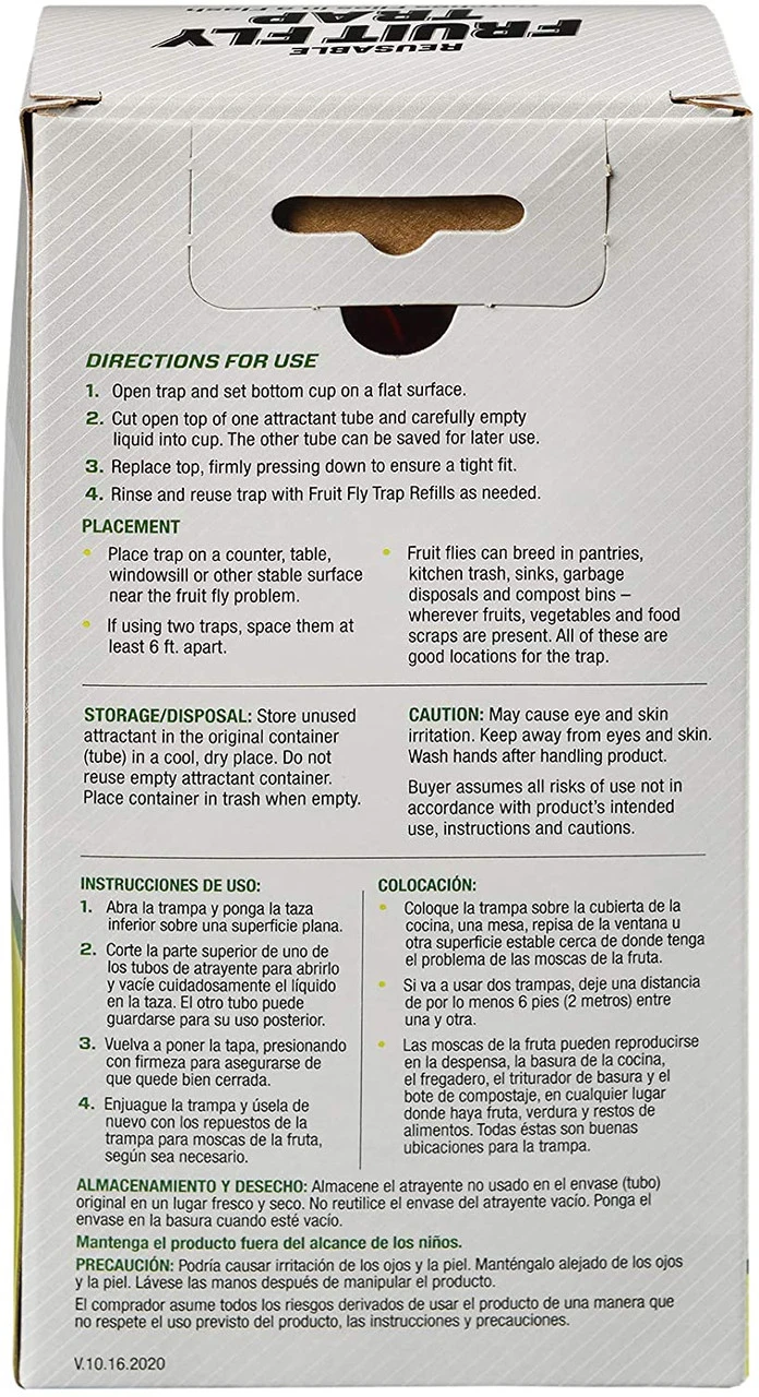 Rescue Indoor Reusable Fruit Fly Trap 3 Rescue Indoor Reusable Fruit Fly Trap - Image 3
