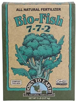 Down To Earth Organic Bio-Fish Fertilizer Mix 7-7-2, 5 Lb