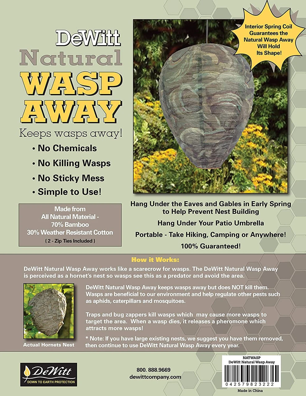 Dewitt Natural Wasp Away, 12" X 9", Camouflage 1 Dewitt Natural Wasp Away, 12" X 9", Camouflage