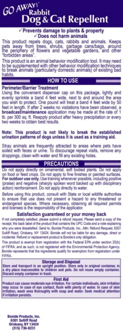 Bonide Go Away Rabbit, Dog & Cat Repellent Granules -Home & Garden Zone one 14372.1651004774