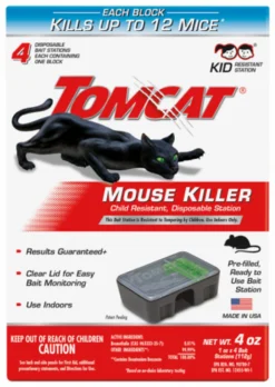 Tomcat Mouse Killer II Disposable Bait Station, 4pk